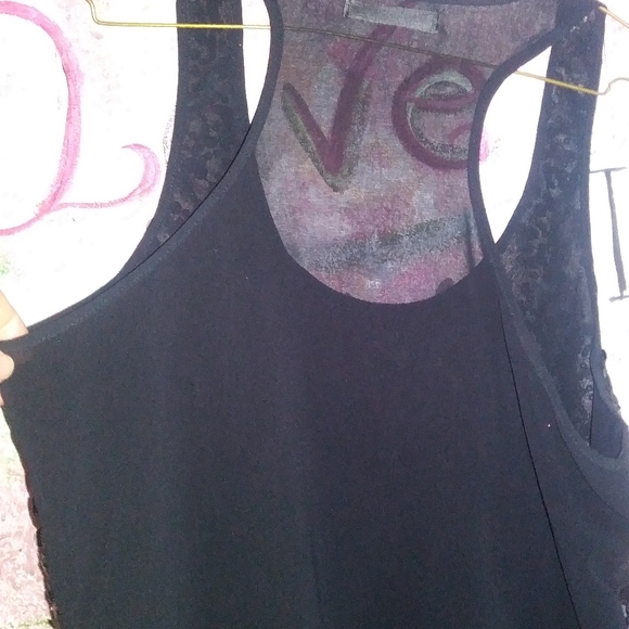 Sequined, racerback camisole tank top. Medium - Picture 4 of 5